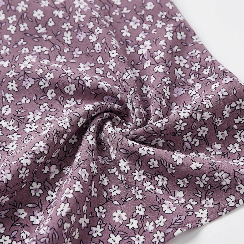 Vestido Cruzado con Estampado Floral Mini, Hombros Descubiertos y Volantes