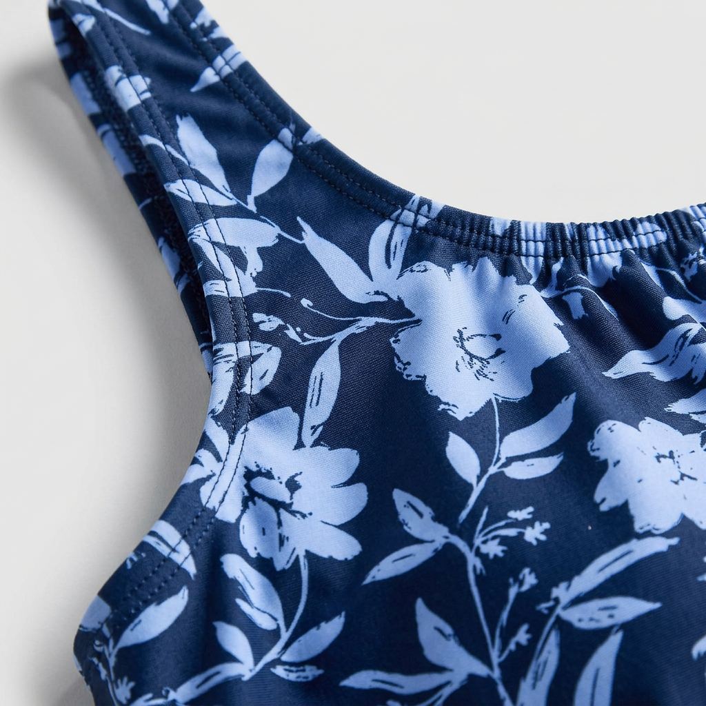 Bañador Estampado Tropical con Bolsillos