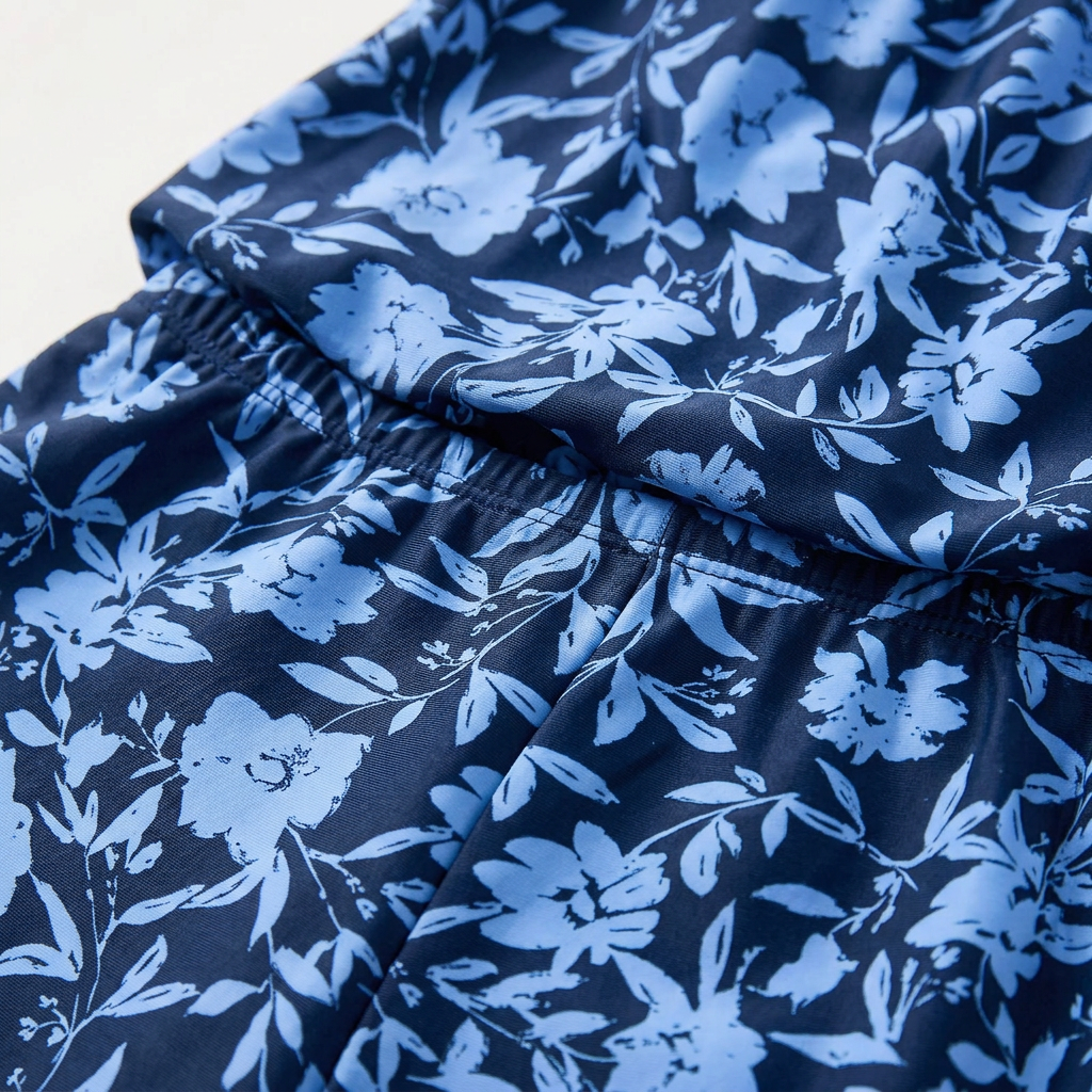 Bañador Estampado Tropical con Bolsillos