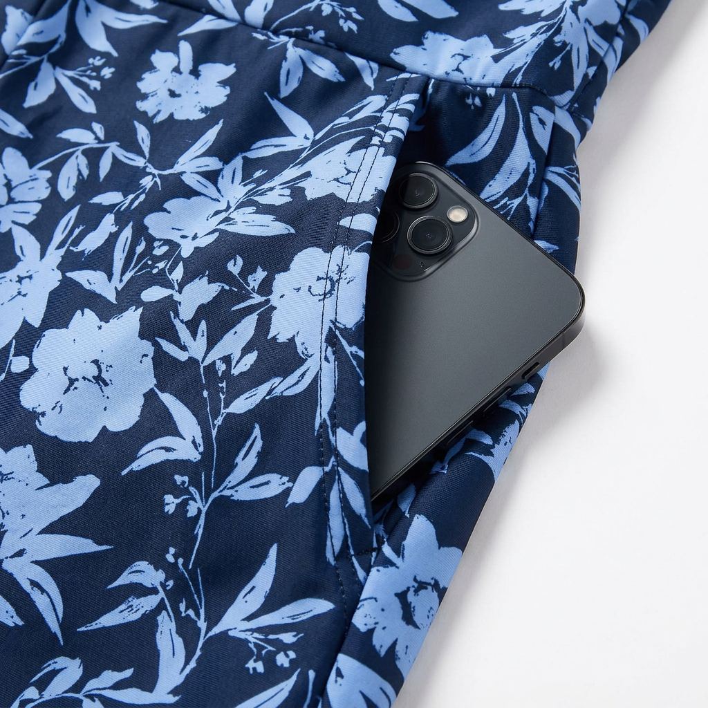 Bañador Estampado Tropical con Bolsillos